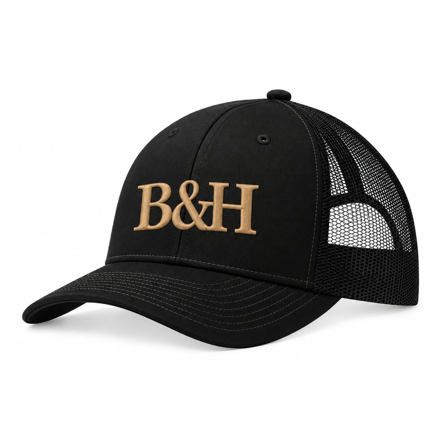 B&H Trucker Cap – Black / Grey Steel