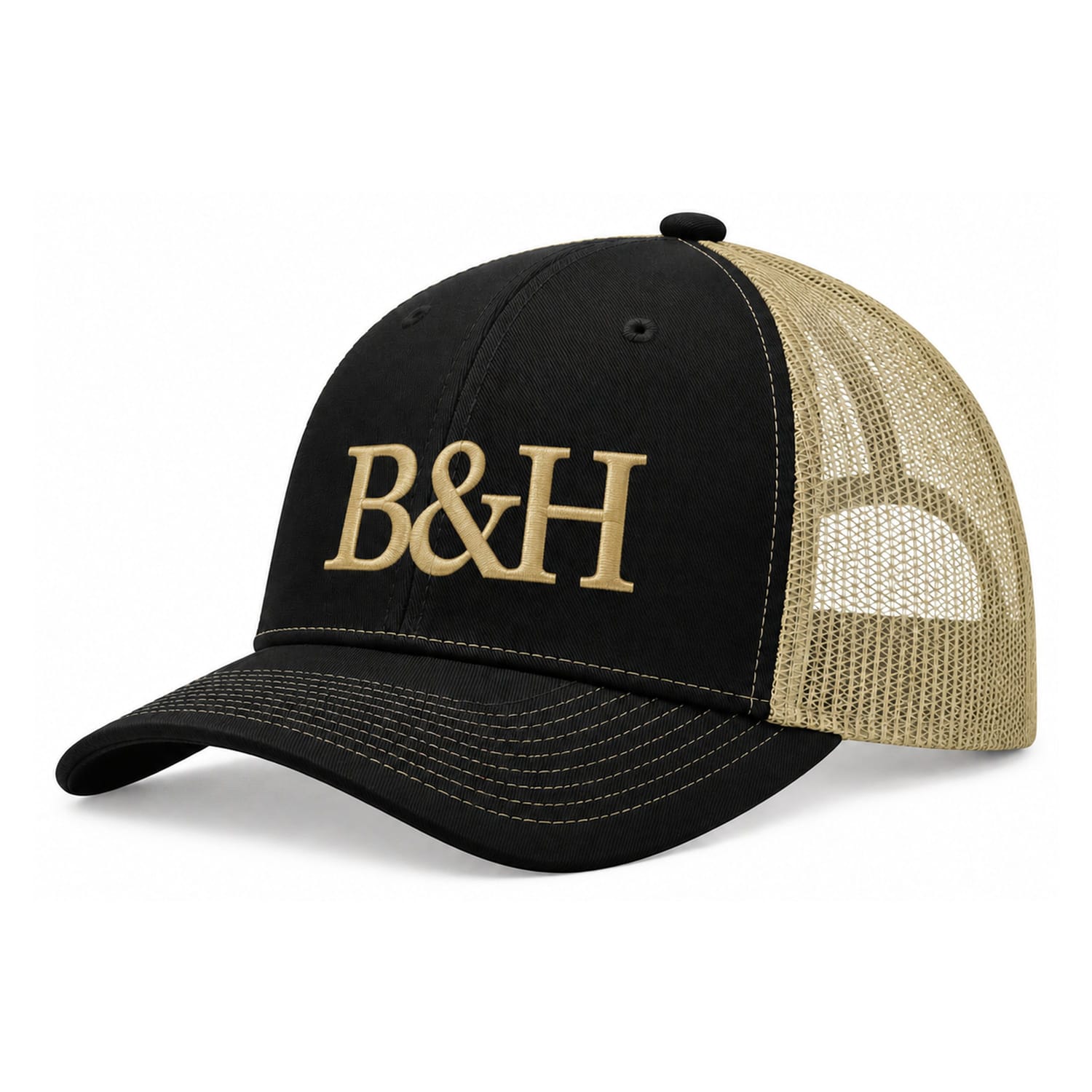 B&H Trucker Cap – Black / Tan