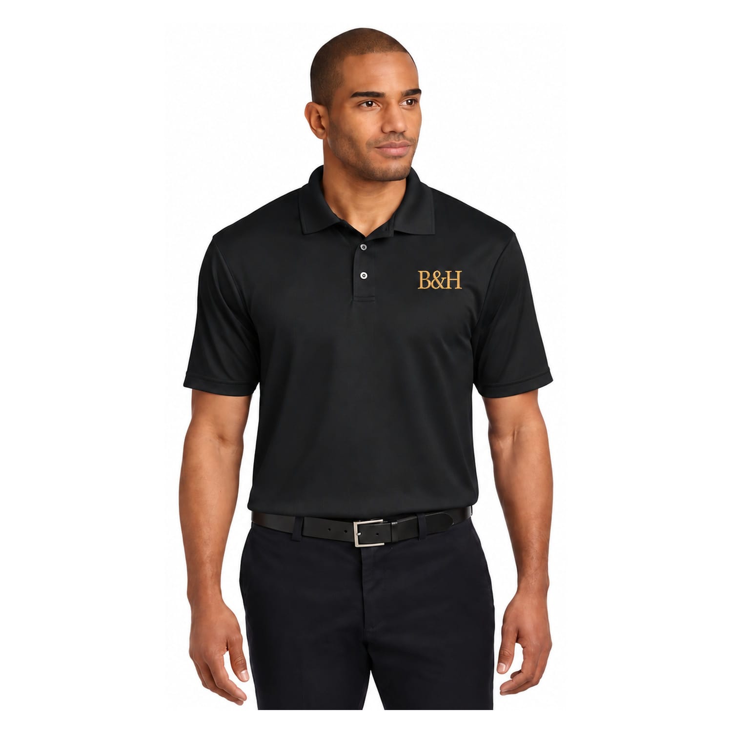 B&H Men's Polo – Black