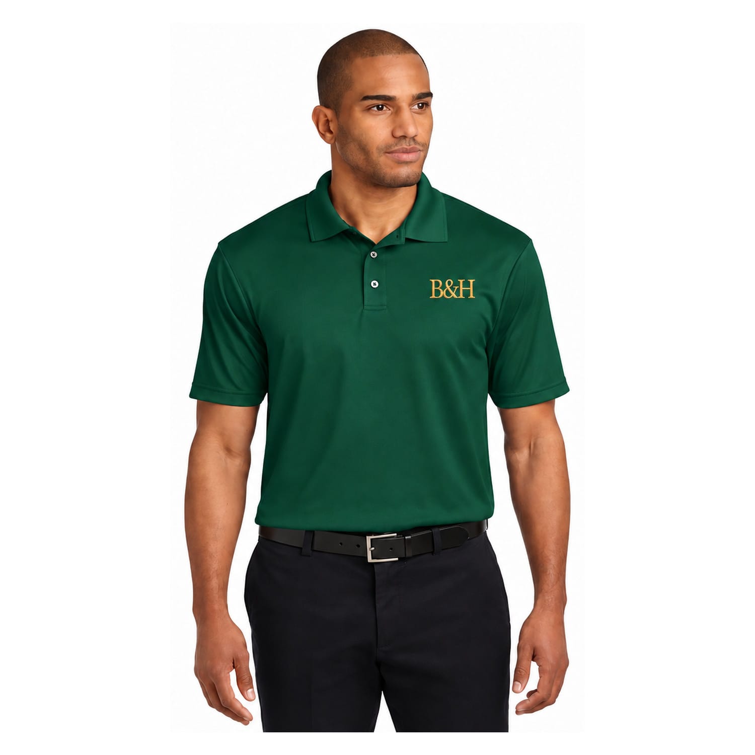 B&H Men's Polo – Green Glen