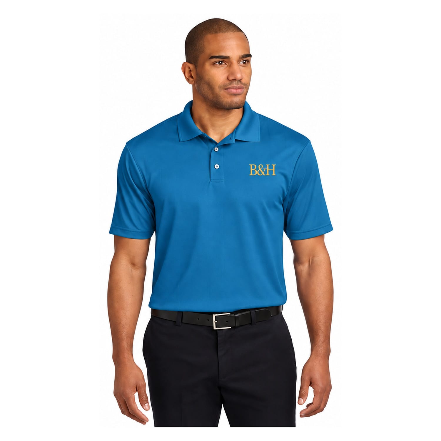 B&H Men's Polo – Ocean Blue